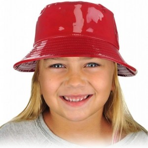 Baseball Caps Kids Children's All season Foldable Waterproof Rain Bucke Hat - Red - CA18QGUASED $27.44