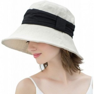 Sun Hats Sun Hats for Women Roll-up Wide Brim Summer Beach Hat Foldable Floppy Cotton Hat - Beige-strappy Hat - C818D3OKM6D $...