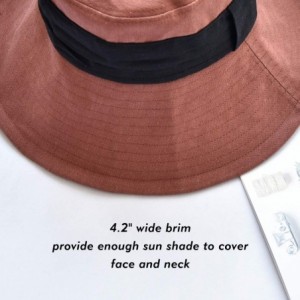 Sun Hats Sun Hats for Women Roll-up Wide Brim Summer Beach Hat Foldable Floppy Cotton Hat - Beige-strappy Hat - C818D3OKM6D $...