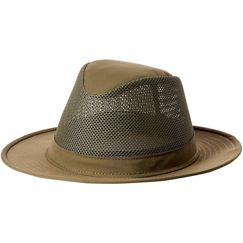 Cowboy Hats Hiker Mesh Breezer with Moisture Wicking Sweatband - Olive - C111HN6YDSV $63.47