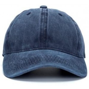 Baseball Caps Custom Denim Hat Embroidered Men Women Personalized Text Name Baseball Cap - Retro Navy - C718GAZSG7M $17.58