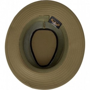 Cowboy Hats Hiker Mesh Breezer with Moisture Wicking Sweatband - Olive - C111HN6YDSV $63.47