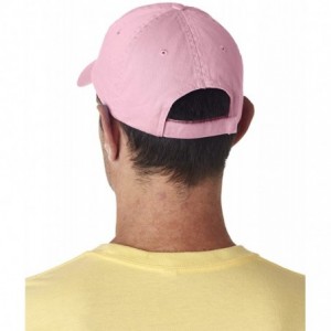 Baseball Caps Men's Classic Cut Washed Chino Unconstructed Twill Cap - Pink - CV11476BP0J $11.28