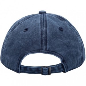 Baseball Caps Custom Denim Hat Embroidered Men Women Personalized Text Name Baseball Cap - Retro Navy - C718GAZSG7M $17.58