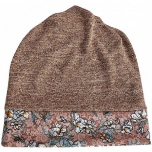 Skullies & Beanies Womens Cotton Beanie Lace Turban Soft Sleep Cap Chemo Hats Fashion Slouchy Hat - 2pack-2with Warm Fleece L...