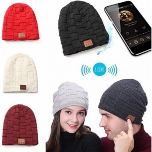 Skullies & Beanies Upgraded Bluetooth Beanie Hat- Unisex Headphones V4.2 Soft Solid Wireless Earphone Winter Outdoor Sports K...