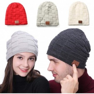 Skullies & Beanies Upgraded Bluetooth Beanie Hat- Unisex Headphones V4.2 Soft Solid Wireless Earphone Winter Outdoor Sports K...