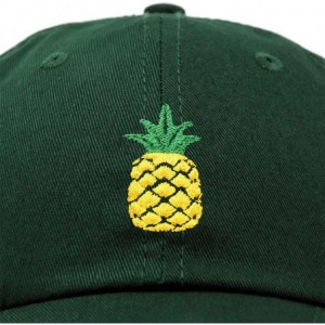 Baseball Caps Pineapple Hat Unstructured Cotton Baseball Cap - Dark Green - CE18ICDY5EC $9.76