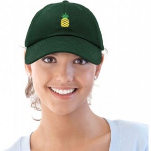 Baseball Caps Pineapple Hat Unstructured Cotton Baseball Cap - Dark Green - CE18ICDY5EC $9.76