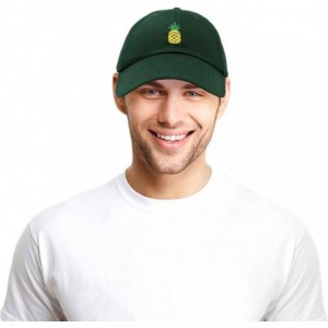 Baseball Caps Pineapple Hat Unstructured Cotton Baseball Cap - Dark Green - CE18ICDY5EC $9.76