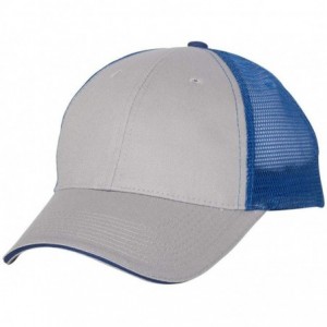 Baseball Caps Sandwich Trucker Cap - Grey/Royal - CN1827LZ8WD $7.96