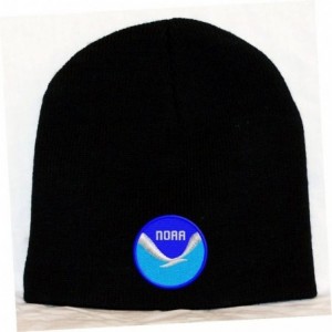 Skullies & Beanies NOAA Logo Embroidered Skull Cap - Black - CF118W0FBQZ $14.67