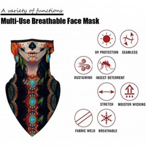 Balaclavas Bandana Face Mask with Ear Loops Women Men Neck Gaiter Motorcycle Summer Dust UV - 10 - C6198DYYXRM $12.00