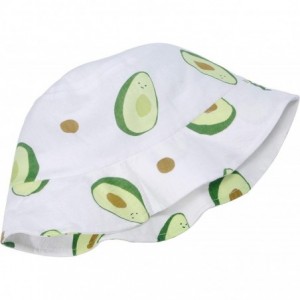 Bucket Hats Unisex Cute Print Bucket Hat Summer Fisherman Cap - Avocado White - CY18TR0I8AC $17.16