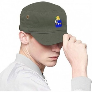 Baseball Caps 39th Infantry Regiment Cadet Army Cap Flat Top Sun Cap Military Style Cap - Moss Green - CK18Z35ZU2C $24.67