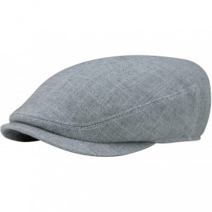 Newsboy Caps Unisex Linen Ivy Cap-2145 - Slate Grey - C911WUAR15L $11.28