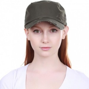 Baseball Caps Vintage Distressed Cadet Army Cap Basic Everyday Military Style Hat - (Vintage Distressed) Olive - C018D4T8XQW ...