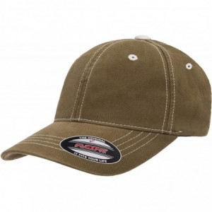 Baseball Caps Men's Contrast Stitch Dad Cap - Loden/Stone - CO18RSXK3ZE $12.29