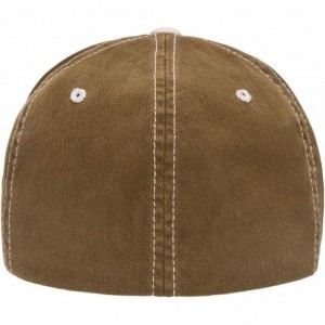 Baseball Caps Men's Contrast Stitch Dad Cap - Loden/Stone - CO18RSXK3ZE $12.29