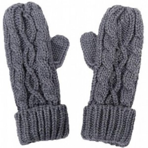 Skullies & Beanies Hat Scarf Gloves 3pcs Sets Autumn Winter Women's Hat Caps Knitted Warm Scarf - Gray - CN18L7EWOYN $14.97