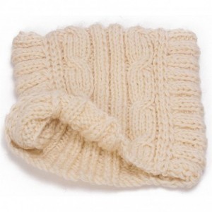 Skullies & Beanies Cute Meow Kitty Woman Wool Handmade Knit Cap Beanie Hat A004 - Ivory - C011N3G5Y83 $14.96