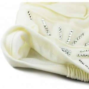 Skullies & Beanies Women's Knit Handmade Fleece Lined Slouchy Baggy Beanie Skully Hat - White - C4126IAQA13 $15.41
