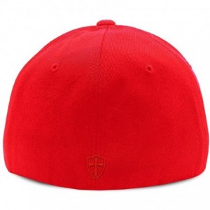 Baseball Caps Crusader Knights Templar Cross Baseball Hat - Red / Red - C012LG3S85Z $27.33