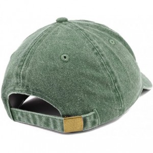 Baseball Caps Palm Tree Embroidered Washed Cotton Adjustable Cap - Dark Green - CE185LTAKXE $14.35