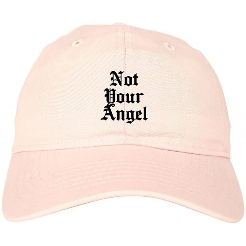 Baseball Caps Not Your Angel Goth Dad Hat - Pink - CO187ZQ7KX6 $20.30