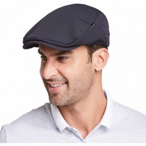 Newsboy Caps Men's Newsboy Caps with Satin Lining - Navy Blue - Fit for 7 - 7 1/4 - CF18YDA3QW8 $17.01