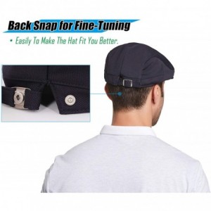 Newsboy Caps Men's Newsboy Caps with Satin Lining - Navy Blue - Fit for 7 - 7 1/4 - CF18YDA3QW8 $17.01