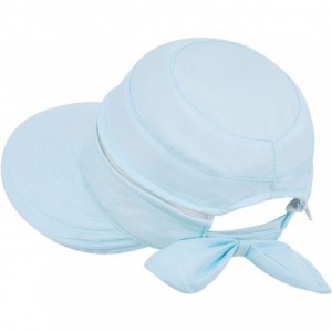 Sun Hats Hats for Women UPF 50+ UV Sun Protective Convertible Beach Visor Hat - Blue - C511DMLD39L $11.67
