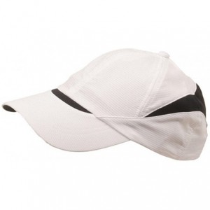 Baseball Caps Low Profile Moisture Absorbing Cap-White Black W40S60C - C7111QRGTDZ $9.66