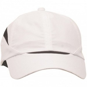 Baseball Caps Low Profile Moisture Absorbing Cap-White Black W40S60C - C7111QRGTDZ $9.66