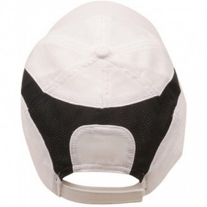 Baseball Caps Low Profile Moisture Absorbing Cap-White Black W40S60C - C7111QRGTDZ $9.66