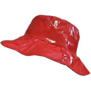 Rain Hats Wide-Brimmed Vinyl Rain Hat - 03-red - CM11UYFLFO3 $30.93