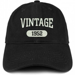 Baseball Caps Vintage 1952 Embroidered 68th Birthday Relaxed Fitting Cotton Cap - Black - C4180ZL5D2G $33.42