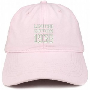 Baseball Caps Limited Edition 1938 Embroidered Birthday Gift Brushed Cotton Cap - Light Pink - C818CO88NTC $18.66