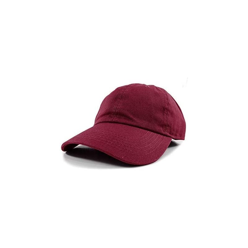 Baseball Caps Polo Style Baseball Cap Ball Dad Hat Adjustable Plain Solid Washed Mens Womens Cotton - Burgundy - CI18W0QIYL2 ...