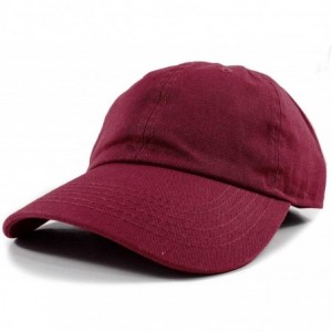 Baseball Caps Polo Style Baseball Cap Ball Dad Hat Adjustable Plain Solid Washed Mens Womens Cotton - Burgundy - CI18W0QIYL2 ...