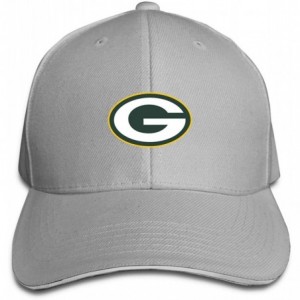 Baseball Caps Green Bay Packers Unisex Baseball Cap Men's Cap Adjustable Baseball Cap for Women-Gray - Gray - C018Z0O8RCM $13.67
