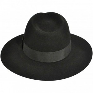 Fedoras Taylor Litefelt Wide Brim Fedora - Black - CJ11HN1BYKB $44.12