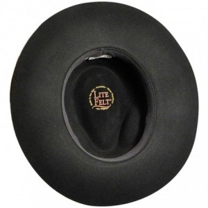 Fedoras Taylor Litefelt Wide Brim Fedora - Black - CJ11HN1BYKB $44.12