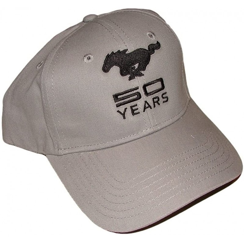 Baseball Caps Ford Mustang 50th Anniversary Men's Embroidered Hat - Gray - CB11OSAQT8V $18.71