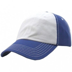 Baseball Caps Classic Washed Cotton Twill Low Profile Adjustable Baseball Cap - Royal Blue White - CF12DYZOOVP $19.17