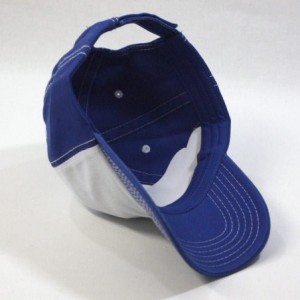 Baseball Caps Classic Washed Cotton Twill Low Profile Adjustable Baseball Cap - Royal Blue White - CF12DYZOOVP $11.70