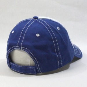 Baseball Caps Classic Washed Cotton Twill Low Profile Adjustable Baseball Cap - Royal Blue White - CF12DYZOOVP $11.70