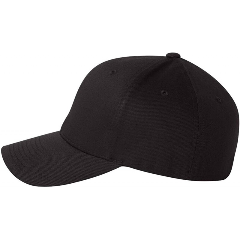 Baseball Caps Structured Twill Cap - 6277 - XL/2XL - Black - CW11D24WJFR $9.92