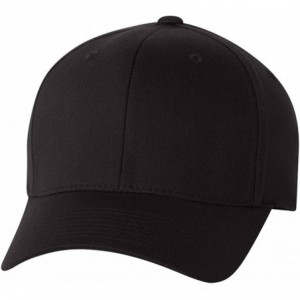 Baseball Caps Structured Twill Cap - 6277 - XL/2XL - Black - CW11D24WJFR $9.92