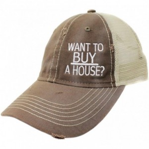 Baseball Caps New Want to Buy A House Women's Real Estate Caps Real Estate Women's Trucker Style Hat Realtor Hats Gifts - C41...